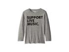 Chaser Kids Super Soft Support Live Music Print Long Sleeve Tee (little Kids/big Kids) (streaky Grey) Boy's Long Sleeve Pullover