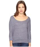 Alternative Eco Nep Jersey Cabin Fever Dolman Top (eco Midnight) Women's Clothing