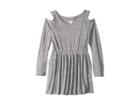 Splendid Littles Cold Shoulder Dress (little Kids) (marled Grey) Girl's Dress