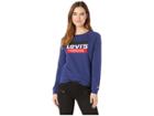 Levi's(r) Womens Classic Crew Sweatshirt (sportswear Logo Crew Medieval Blue Graphic) Women's Sweatshirt
