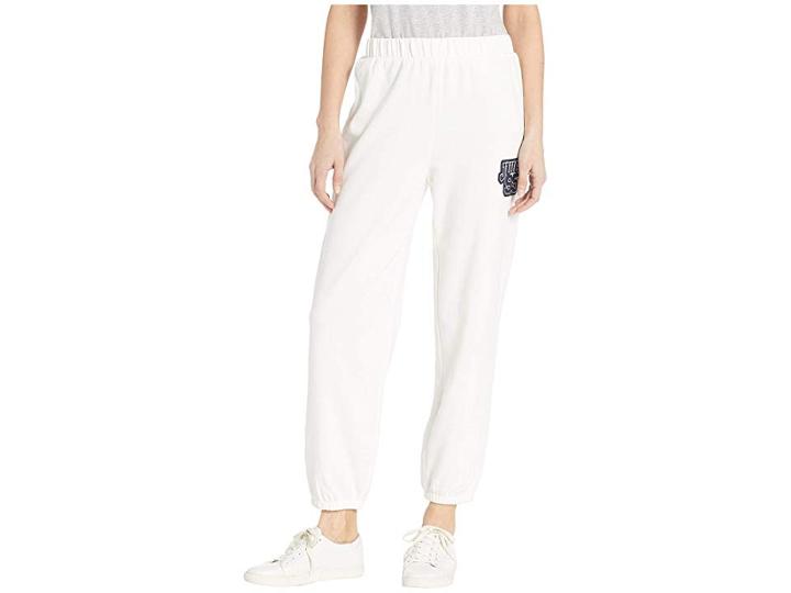 Juicy Couture Juicy 97 Logo Collegiate Pants (bleached Bone) Women's Casual Pants