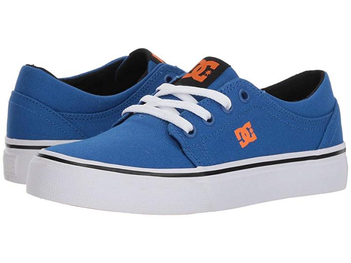 Dc Kids Trase Tx (little Kid/big Kid) (blue/white/orange) Boys Shoes