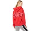 Juicy Couture Oversize Applique Logo Collegiate Hoodie (true Red) Women's Clothing