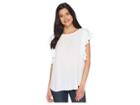 Two By Vince Camuto Ruffle Sleeve Crinkle Gauze Blouse (ultra White) Women's Blouse