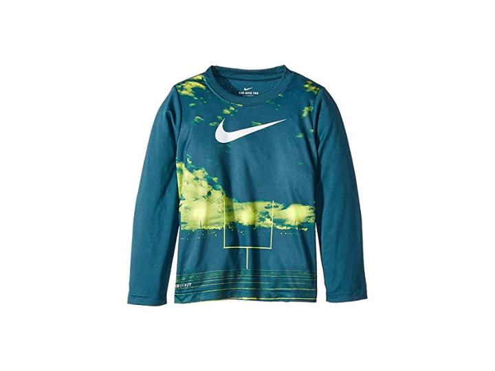 Nike Kids Friday Night Lights Dri-fit Long Sleeve Tee (little Kids) (blue Force) Boy's Clothing