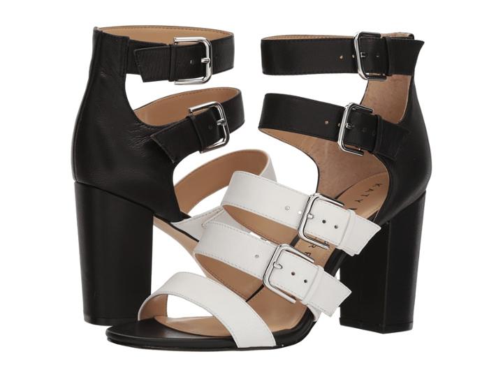Katy Perry The Lizette (white/black Soft Tumbled Leather) Women's Shoes