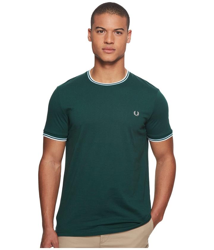 Fred Perry Twin Tipped Ringer T-shirt (ivy) Men's T Shirt