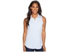 Columbia Super Harborside Woven Sleeveless Shirt (harbor Blue Seersucker/lollipop) Women's Sleeveless