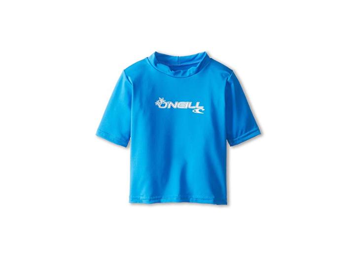 O'neill Kids Skins S/s Rash Tee (infant/toddler) (brite Blue) Kid's Swimwear