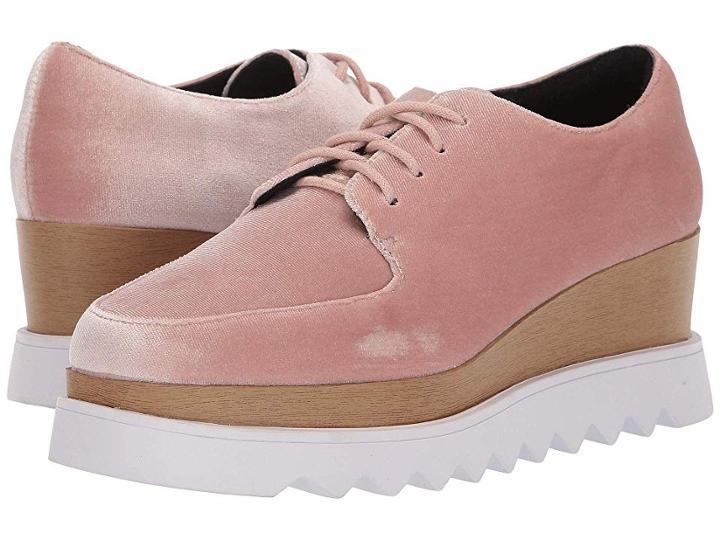 Sol Sana Megan Wedge (dusty Rose Velvet) Women's Wedge Shoes