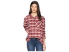 Burton Grace Flannel (rose Brown Sunset Plaid) Women's Clothing