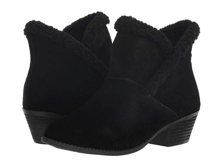 Me Too Zanna (black Oiled Suede/shearling) Women's Shoes