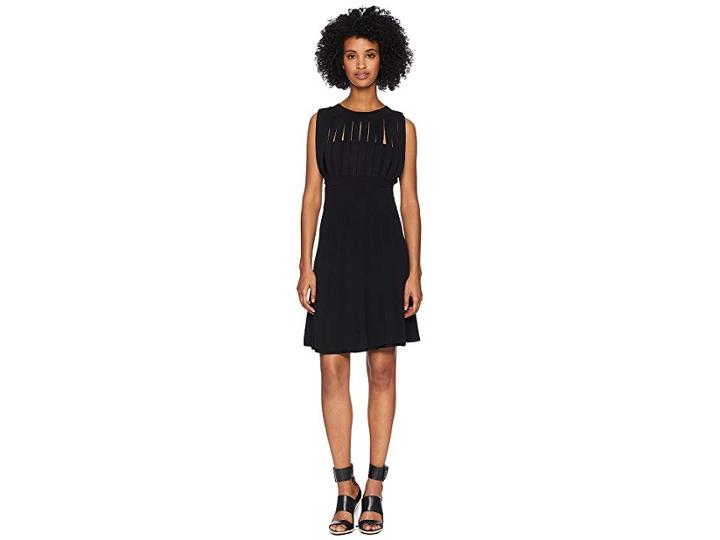 The Kooples Knitted Stripe Dress (black) Women's Dress
