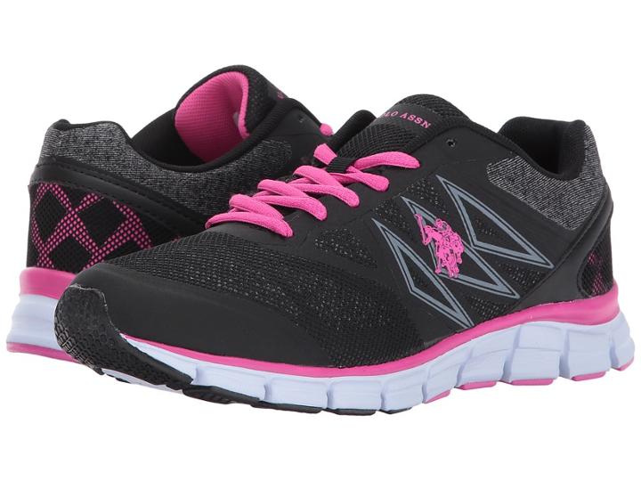 U.s. Polo Assn. Tamara (black Jersey/fuchsia) Women's Shoes