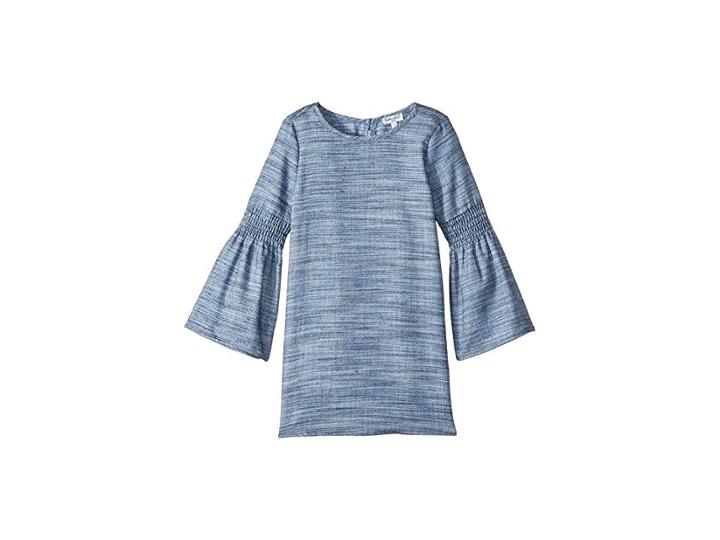 Splendid Littles Bell Sleeve Midi Dress (little Kids) (denim) Girl's Dress
