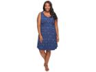 Extra Fresh By Fresh Produce Plus Size Tile Play Olivia Dress (moonlight Blue) Women's Dress
