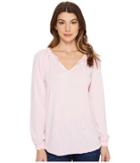 Jag Jeans Peasant Tee In Burnout Jersey (light Pink) Women's T Shirt