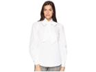 Lauren Ralph Lauren Necktie Broadcloth Shirt (white) Women's Clothing