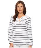 U.s. Polo Assn. Nautical Stripe T-shirt (optic White) Women's T Shirt