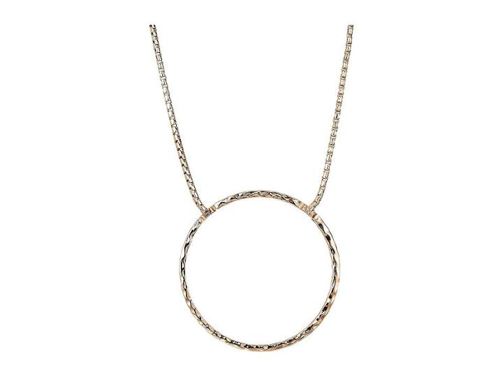 French Connection Ring Pendant 18 Necklace (rose Gold) Necklace