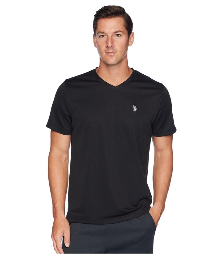 U.s. Polo Assn. Performance V-neck T-shirt (black) Men's T Shirt