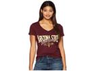 Champion College Arizona State Sun Devils University V-neck Tee (maroon) Women's T Shirt