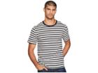 Vince Variegated Short Sleeve Crew (sail/coastal) Men's Clothing