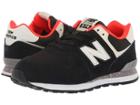 New Balance Kids Pc574v1 (little Kid) (black/flame) Boys Shoes