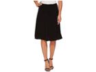 Cece Moss Crepe Knee Length Flounce Skirt (rich Black) Women's Skirt