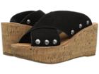Chinese Laundry Oahu Sandal (black Microsuede) Women's Wedge Shoes