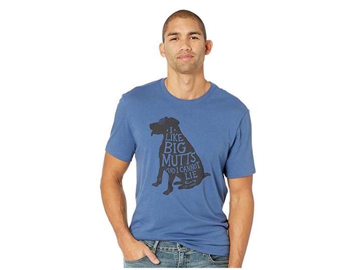 Life Is Good Big Mutts Smooth T-shirt (vintage Blue) Men's T Shirt