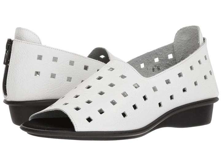Sesto Meucci Evonne (white Saratoga) Women's Sandals
