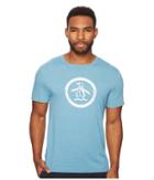 Original Penguin Heathered Distressed Circle Logo Tee (storm Blue) Men's T Shirt