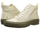 Frye Ryan Lug Mid Lace (off-white Waxy Canvas) Men's Lace-up Boots