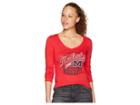 Champion College Ole Miss Rebels Long Sleeve V-neck Tee (scarlet) Women's T Shirt