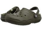 Crocs Classic Lined Graphic Clog (dark Camo Green) Clog Shoes