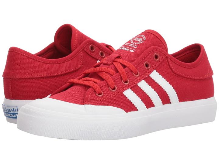 Adidas Skateboarding Matchcourt (little Kid/big Kid) (scarlet/footwear White/gum 4) Men's Skate Shoes