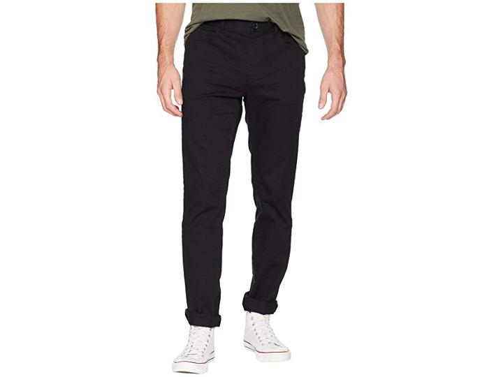 Calvin Klein Stretch Cotton Calvary Twill Pants (black) Men's Casual Pants