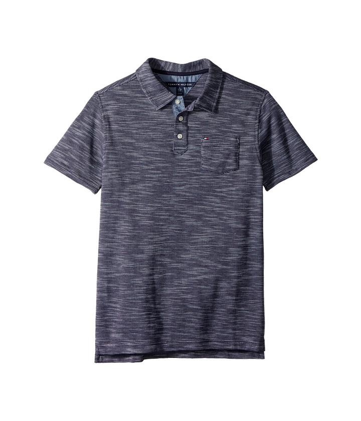 Tommy Hilfiger Kids Seed Polo (big Kids) (swim Navy) Boy's Clothing