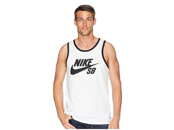 Nike Sb Sb Tank Top Ringer (white/black) Men's Sleeveless