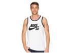 Nike Sb Sb Tank Top Ringer (white/black) Men's Sleeveless