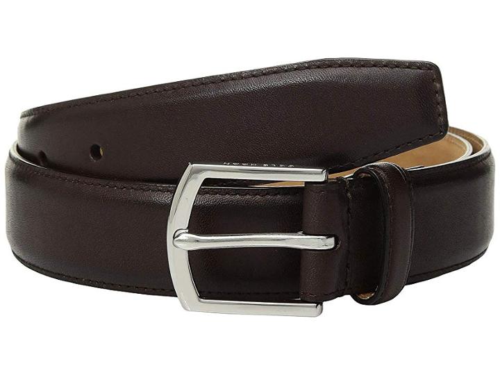 Cole Haan 32 Mm Burnished Smooth Leather Belt (chestnut) Men's Belts