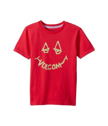 Volcom Kids Chill Face Short Sleeve Tee (toddler/little Kids) (true Red) Boy's T Shirt