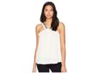 1.state High Neck Blouse With Embroidered Trim (antique White) Women's Blouse