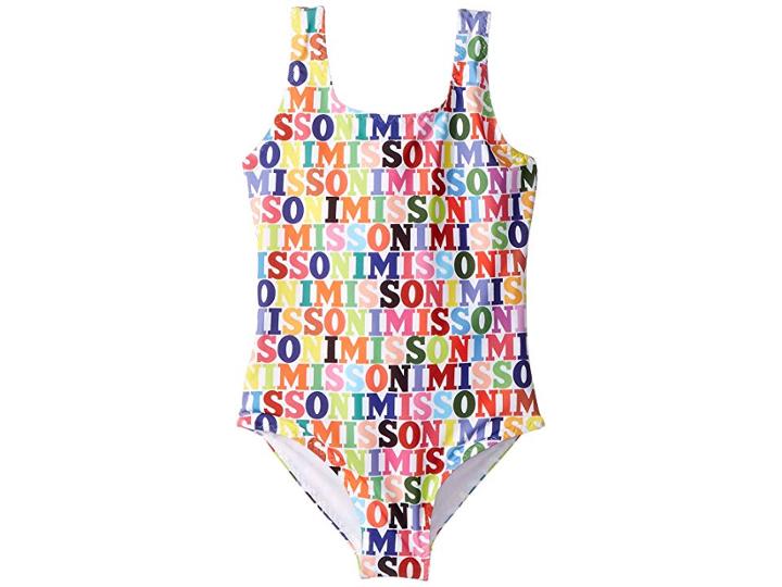 Missoni Kids Printed Logo Swimsuit (toddler/little Kids) (multi) Girl's Swimsuits One Piece