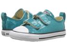 Converse Kids Chuck Taylor(r) All Star(r) 2v Ox (infant/toddler) (rapid Teal/natural/white) Girls Shoes