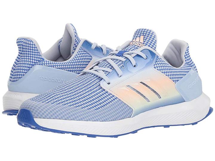 Adidas Kids Rapidarun (little Kid/big Kid) (hi-res Blue/aero Blue/aero Green) Girls Shoes