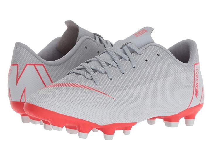 Nike Kids Vapor 12 Academy Mg Soccer (toddler/little Kid/big Kid) (wolf Grey/light Crimson/pure Platinum) Kids Shoes