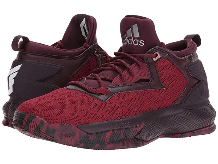 Adidas D Lillard 2 (burgundy/dark Burgundy/white) Men's Basketball Shoes