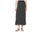 Xcvi Stretch Poplin Double Shirred Panel Skirt (sea Turtle) Women's Skirt
